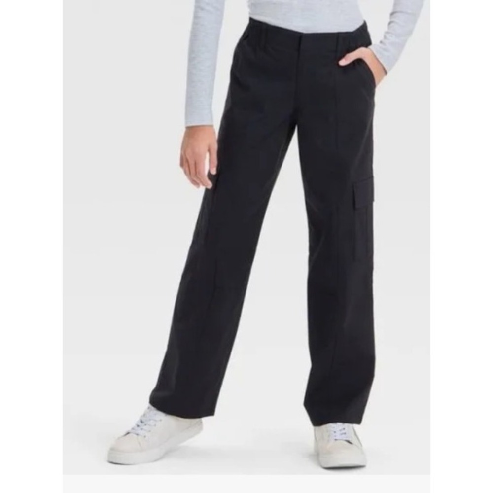 Art Class black mid rise Wide Leg Cargo Pants, Girls Pants S 6/7
